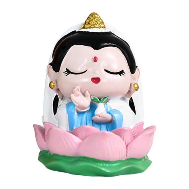 Miniesculturas decorativas de figuras chinas para dormitorio, hotel y oficina. Guan Yin