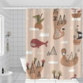 thumbnail image 2 of Polka Dots Boats Cactus Beach Fabric Shower Curtain for Bathroom Decor Cartoon Animals Whale Lion Crocodile Waterproof Cloth Shower Curtains with Hooks Home Bath Decoration 72x96 inches, 2 of 13