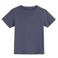thumbnail image 2 of UACY Little Girls Boys Short Sleeve T-Shirt Cotton Solid Tees for Toddlers Solid Basic Cotton Crewneck Tee Workout Top Boys ﻿ (Dark Gray, 3-4 Years), 2 of 9