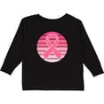 thumbnail image 3 of Inktastic Breast Cancer Pink Ribbon Retro Girls Long Sleeve Toddler T-Shirt, 3 of 5