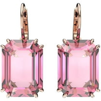 Swarovski Millenia Pink Rose Gold-Tone Plated Octagon Cut Earrings
