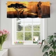 thumbnail image 3 of Valances for Windows African Black Women Rod Pocket Short Curtain for Bathroom Living Room Bedroom Farmhouse Deer Sunset Landscape 1 Panel 42x12in, 3 of 9