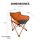 thumbnail image 2 of Silla Plegable de Playa Camping y Exteriores Moderna Comoda naranja, 2 of 9
