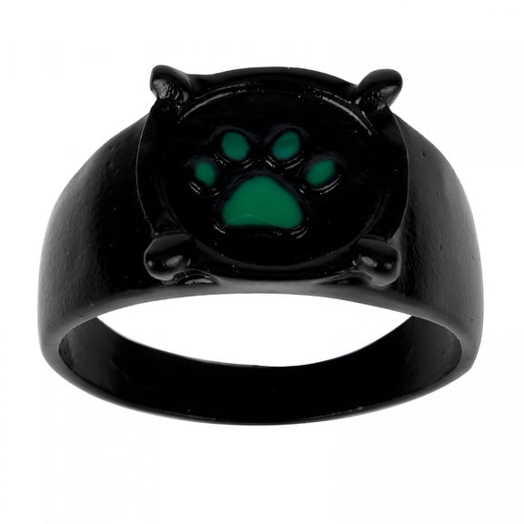 DESIGNICE 2026 New Animal Ring Cartoon Paw Print Ring for Men and Women Alloy Zodiac Ring Party Jewelry Birthday Gift Fashion Black Rings