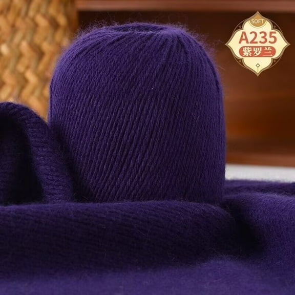 Namzi , 1 Roll Wool for Knitting 6 Shares, dark purple High Quality Crochet Yarn for Craft Projects, Soft Fleece Yarn Suitable for DIY Knitting & Crochet Work, Durable