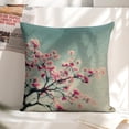 thumbnail image 6 of tree pink flowers blue skylinen throw pillowcase decoration pillowcase gifting preferred 18x18 inch cushion cover 2 sets sofa pillowcase sofa bedroom living room car, 6 of 8