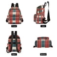 thumbnail image 4 of FORMRS Mini Backpack Purse for Women Quilted Travel Daypack Casual Shoulder Bag, Vibrant Red Tartan Pattern, 4 of 7