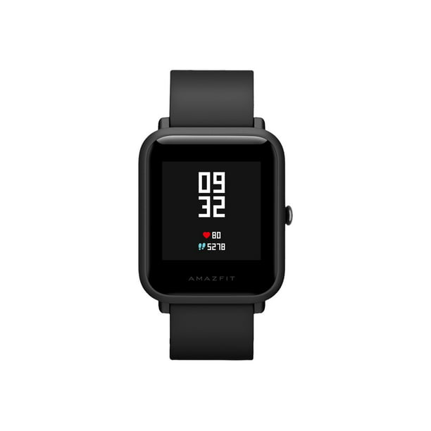 Amazfit Bip - Onyx Black - smart watch with strap - black - display 1.28" - Bluetooth - 1.09 oz