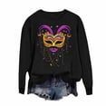 thumbnail image 6 of Zedker 2026 Mardi Gras Shirts for Women New Orleans Carnival Sweatshirt Long Sleeve Trendy Spring Holiday Crewneck Shirts, 6 of 7