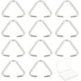 thumbnail image 3 of 1 Box 100Pcs Triangle Open Rings Stainless Steel Triangle Rings Iron Pinch Bails Keychain Hanger Connector Pinch Bails Links Connectors for Decoration Jewelry Findings DIY Craft Accessories, 3 of 9