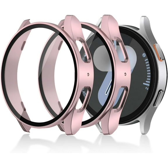 ZUKKASHAN 2 Pack Watch Case with Screen Protector Compatible with Samsung Galaxy Watch 7 40mm, Hard PC [Anti-Scratch][Anti-Dust] 360° All-Round Protective Case for Samsung Galaxy Watch 7 40mm