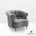 thumbnail image 5 of Winifred  Accent Chair Gray Velvet  Upholstered  Button  Tufted  Rolled  Arms, 5 of 9