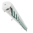 thumbnail image 5 of Awntech 14 Ft Key West Right Motorized Heavy Duty Patio Retractable Awning with Cassette (168in x 9.38in x 120in), Forest/White Stripe, 5 of 8