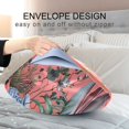 thumbnail image 4 of Yayeee Pillowcase Standard Size Set of 2 Satin Wrinkle Resistant Pillow Case, Orange Vibrant Flowers, 4 of 8