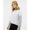 thumbnail image 2 of MV Sport Women�'s Sueded Fleece Colorblocked Crop Hooded Sweatshirt, 2 of 5