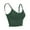 Green, variant on Women Cami Bras Seamless Padded Yoga Bralettes Wirefree Workout Sports Bra Comfort Camisole Spaghetti Strap Crop Tops "White"