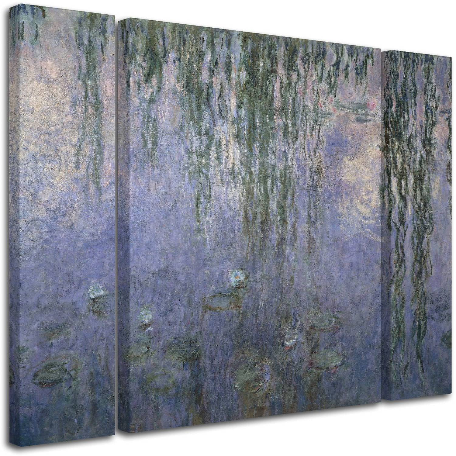 Trademark Fine Art ''Water Lilies III 1840-1926'' by Claude Monet 30" x 41" Multi Panel Art Set Large (886511916449)