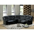 thumbnail image 4 of Mirabell 5-piece Faux Leather Reclining Sectional with console in Black, 4 of 4