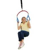 HearthSong - 2-in-1 BungeeBounce Tree Swing for Kids with Hanging Rings, 64"L x 24"W, Holds Up To 115 lbs.