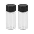 thumbnail image 4 of 20 piezas botella de vidrio de 5 ml botella de hilo transparente botella de almacenamiento de muestra pequeñas botellas de vidrio selladas con tapa negra, 4 of 5