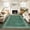 Green tones, variant on Washable Runner Rug 2x6 Modern Solid Scalloped Kitchen Runner Mat Minimalist Plain Long Runner Rug for Entryway Bedroom Bedside Non Slip Low Pile Boho Accent Solid Runner Rugs for Nursery, Ivory