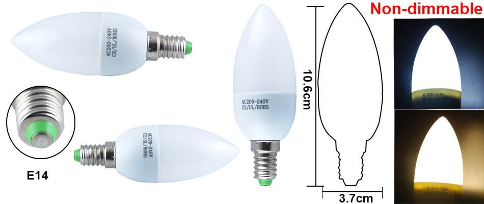 Edison Screw Lamps E27 Globe 6x 14W Mini Spiral Low Energy CFL Light Bulbs ES 