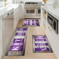 thumbnail image 6 of YIMEIS Kitchen Purple Wooden Background Fall Kitchen Rugs Set of 2, Xmas Holiday Kitchen Mat Decor Home Decorations, Green Christmas Mats for Kitchen Floor - 16''*24'' and 17''*47'' in, 6 of 10
