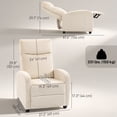 thumbnail image 3 of HOMCOM Push Back Recliner Chair Home Theater Seating with Padded Seat, 3 of 10