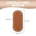 thumbnail image 2 of Uxcell PU Leather Bag Bottom Shaper, Oval Knitting Crochet Bags Bottom Pad Base with Holes & Nails for DIY Handbag Brown 9.8x4.7 Inch, 2 of 5