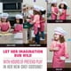 11pcs Ensemble de Cuisine pour Enfants Faire Semblant de Jouer Cadeau Jouet Chef Ensemble Tabliers pour Enfants Rose Rouge – image 5 sur 7