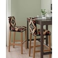 thumbnail image 2 of Brown Teal Red Boho Bar Stool Covers Set of 4, Southwestern Vintage Geometric Art Stretch Washable Bar Chair Covers with Backs, Removable Pub Counter Height Chair Cover for Kitchen Dining Room Cafe, 2 of 7