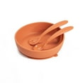 thumbnail image 3 of Little Twig 6-Pc Unbreakable Silicone Baby Feeding Set Kids Dinnerware Set, Clay, 3 of 10