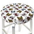 thumbnail image 3 of Honeii Bulldog Sunglasses Face Bar Stool Covers – Perfect Fit for 12" to 14" Round Stools, Crease-Resistant, Stretchy, Washable & Dustproof Seat Slipcovers-12 inch, 3 of 7