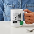 thumbnail image 4 of CafePress - Black Bulldog Wanted Large Mug Mugs - 15 oz Ceramic Large White Novelty Mug, 4 of 6