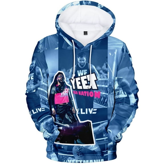 Silver Basic Yeet Men's Hoodie Autumn Wrestling Pressure Printed Hoodie XS,01-1