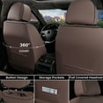 thumbnail image 5 of Coverado Front Car Seat Covers, Airbag Compatible Faux Leather Seat Protectors, Waterproof Cushions Universal Fit for Most Sedans SUV Pick-up, Coffee, 5 of 11