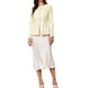 thumbnail image 2 of INSPIRAR CHIC Blazer de trabajo elegante para mujeres, chaquetas sin cuello, con botón hacia abajo, de manga larga y con hemo peplum XS Beige, 2 of 6