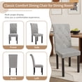 thumbnail image 6 of DONICK Rolled-Up High-Back Upholstered Dining Chairs With Tufted Solid Wood Legs Nailhead Trim For Home,Restaurant,Dining Room(Gray,Set of 2), 6 of 11
