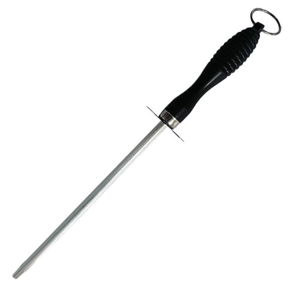 Professional Stainless Steel Blade Knife Sharpener Bar Rod Kitchen Hand Tools with Handle, 10.6 inches / 27 cm, Essential for Home and Commercial Kitchen Use