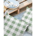 thumbnail image 2 of Outdoor Pillow Covers Throws Geometric Green White Buffalo Plaid,Waterproof Pillow Cases Pack of 2 Gingham Checkered,Durable Cushion Cover Pillowcase for Patio Balcony Couch Garden, 2 of 7