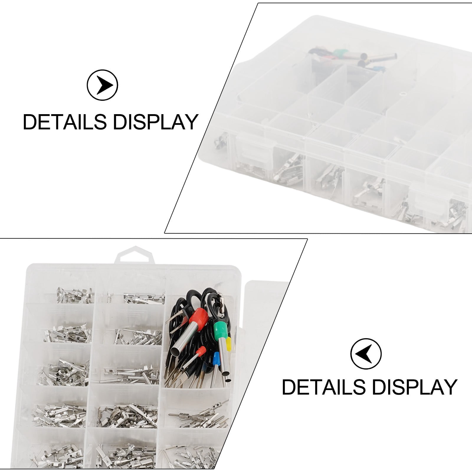 340pcs Terminal Pins Wire Harness Pins Male Female CAR Electrical Connector Kit
