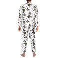 thumbnail image 3 of Mens Pajamas Set - Cute Boston Terrier Dog Hearts Comfy Long Sleeve Button Up Pajama Sets for Men 2 Piece, Soft Sleepwear Nightwear Pjs Lounge Sets for Men with Pockets, 3 of 5