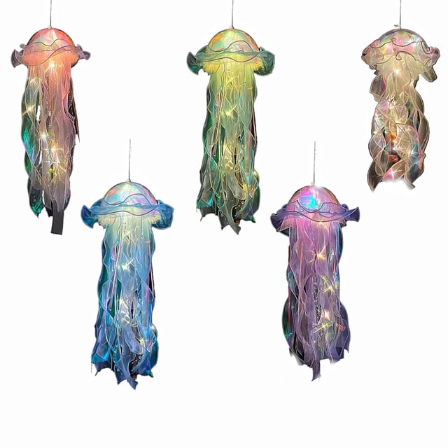 Set de decoración colgante con medusas, 5 unidades, para fiestas bajo el mar