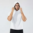 thumbnail image 6 of Ashirexll Short Sleeve Hoodies for Men, Mens Shirts, Summer Comfortable Shirts for Outdoor Running Fitness Short Sleeve Elastic Drawstring Hooded Tops, 6 of 7