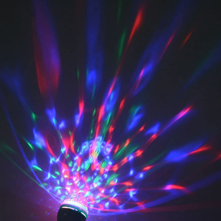 GabbaGoods Disco Ball Light Strobe Lights for Parties- 6W E27 RGB  Multicolor Led Party Disco Lights Strobe Light DJ Stage Light Bulb Decor  for