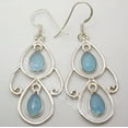 thumbnail image 2 of SilverStarJewel 925 Silver Chalcedony Earrings 2" Collectible Women Jewelry, 2 of 3