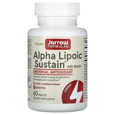 Jarrow Formulas Alpha Lipoic Sustain, Promotes Glutathione* & Antioxidant Status*, 300 mg, 60 Sustain Tabs