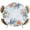 light blue, variant on Elastic Fitted Round Tablecloth, Blue Coastal Waterproof Stretch Table Cover for 55"-60" Tables, Starfish Eucalyptus Leaves Ocean Conch Shells Washable Outdoor Tablecloths for Patio, Picnic, Camping
