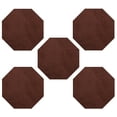 thumbnail image 1 of Furnish My Place Modern Plush Solid Chocolate Color Rug - Pets and Kids Friendly Rug, Indoor/Outdoor Mat, Area Rugs Great for Kids, Pets, Event, Living Room, Made in USA, 3' Octagon - Set of 5, 1 of 10