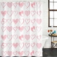 thumbnail image 3 of Valentine's Day Waterproof Fabric Shower Curtain,Valentines Pink Love Heart Romantic Waterproof Fabric Shower Curtain for Bathroom Curtains Bathtubs Hotel Shower Curtains with 12 Hooks Standard 66x72, 3 of 8
